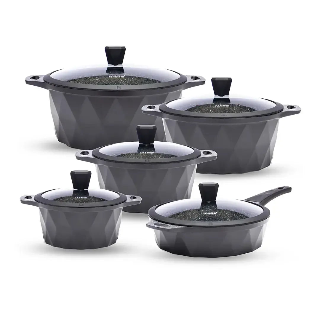 10PCS Non-Stick Granite Cookware Set with Induction Bottom | Premium Cookware Set UAE