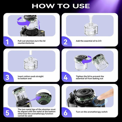Luxury Retractable Car Charger with Aroma & Ambient Light