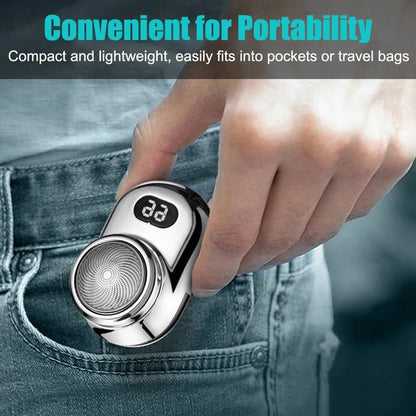 Mini Digital Display Electric Shaver – USB-C Fast Charging